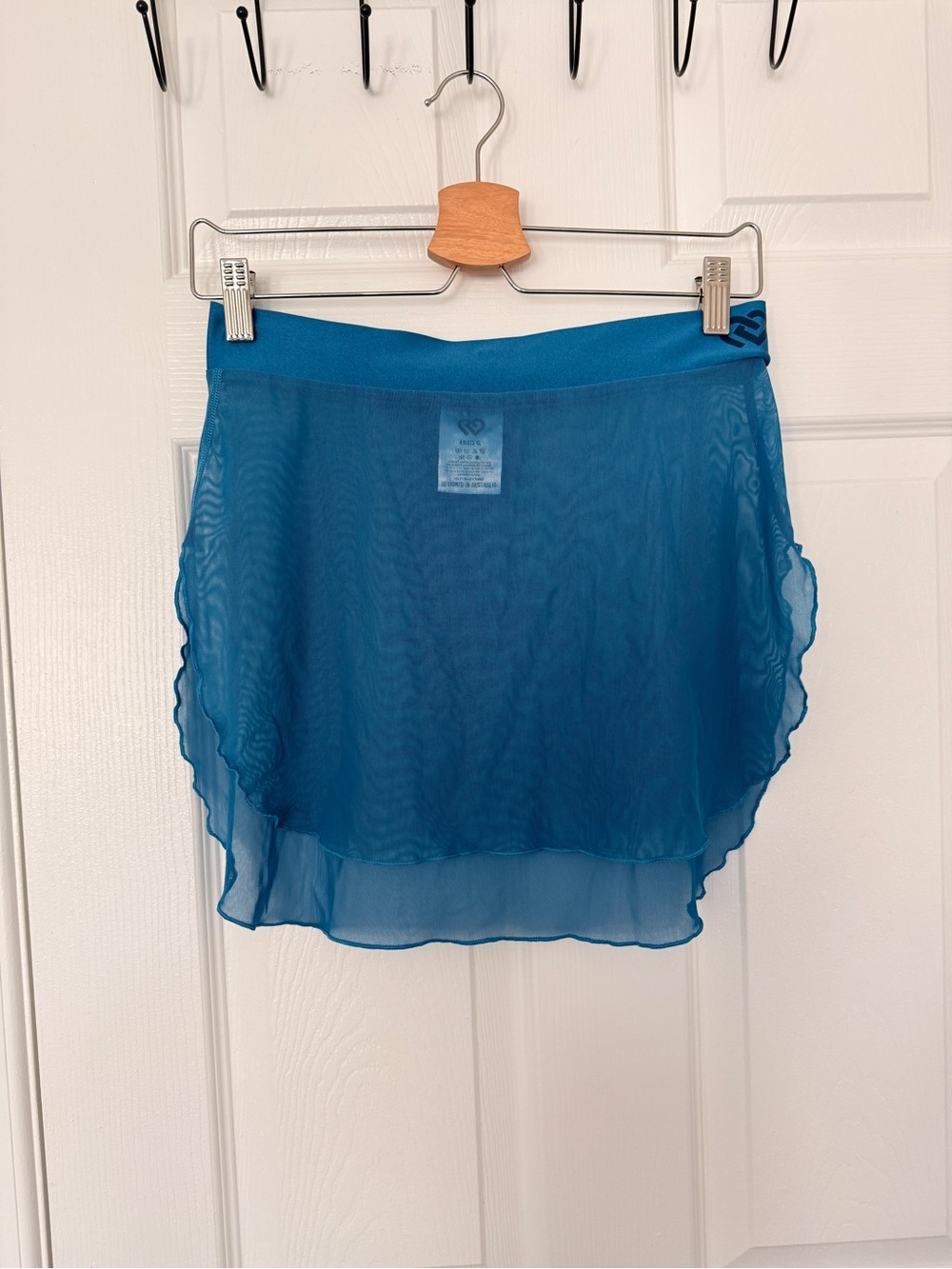 Sheer Teal Chiffon Women's Dance Practice Skirt
